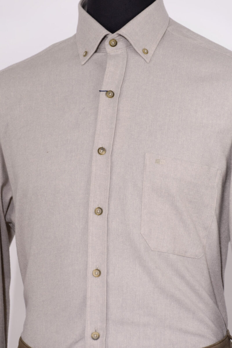 Camisa lisa beige Sandro Marini de hombre